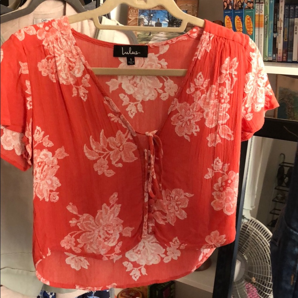 Lulus flowery crop top